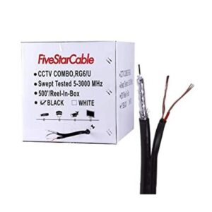 Five Star Cable RG6U Siamese 500 pies Cable coaxial CCTV_1
