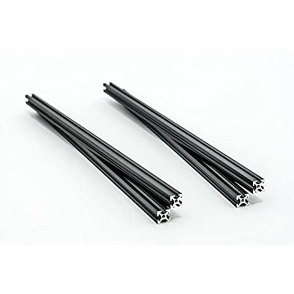 MakerBeam barra anodizada negra 11.81 pulgadas. Paquete