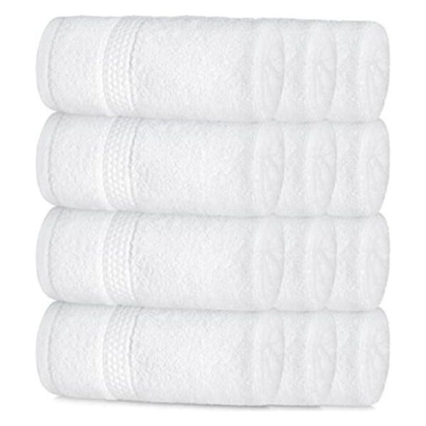 Paquete de 12 paños de algodón de lujo blancos Toallas