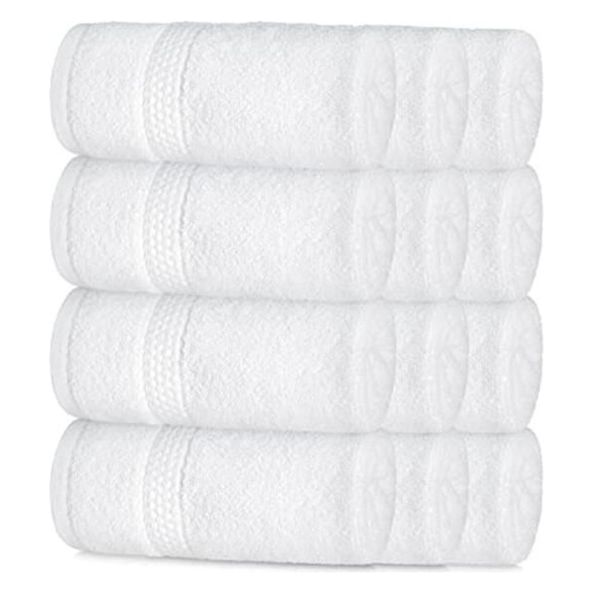 Paquete de 12 paños de algodón de lujo blancos Toallas