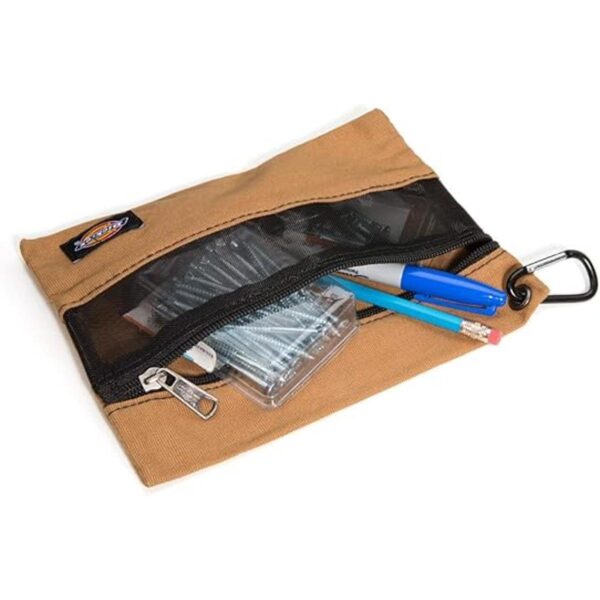 Dickies Juego de 3 bolsas pequeñas de lona con cremallera