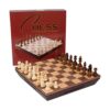 Juego de mesa de madera con incrustaciones de ajedrez Aria_1