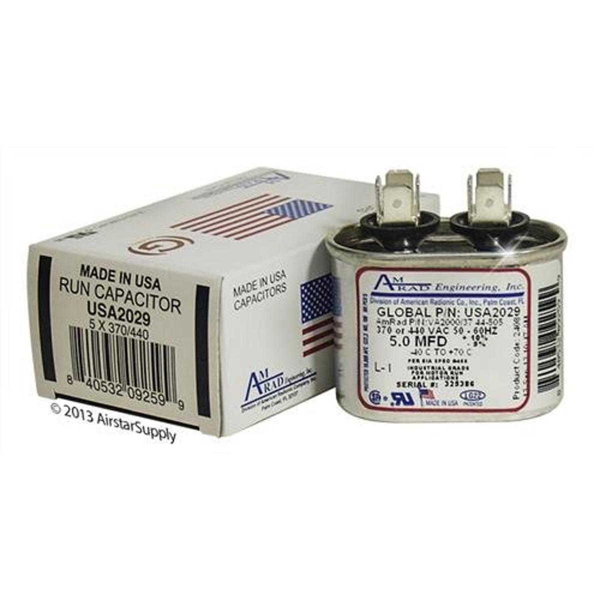 Reemplazo universal ovalado de 5 ufMfd Amrad USA2029