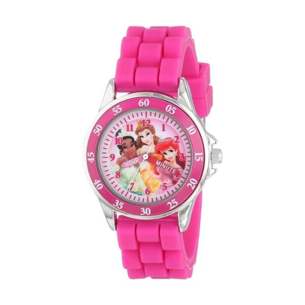 Disney Kids pn1048 Time Teacher Reloj con rosa banda de_1