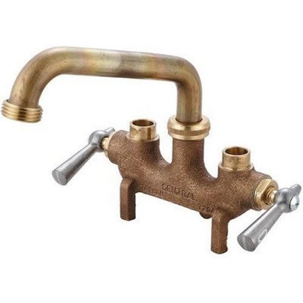 Central Brass Grifo de lavandería de 2 manijas 466 0