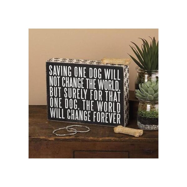 Primitives by Kathy 23059 Classic Box Sign Save One Dog_3