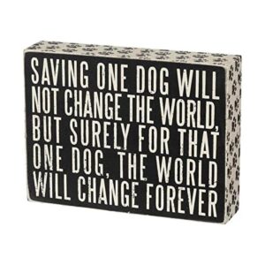 Primitives by Kathy 23059 Classic Box Sign Save One Dog_1