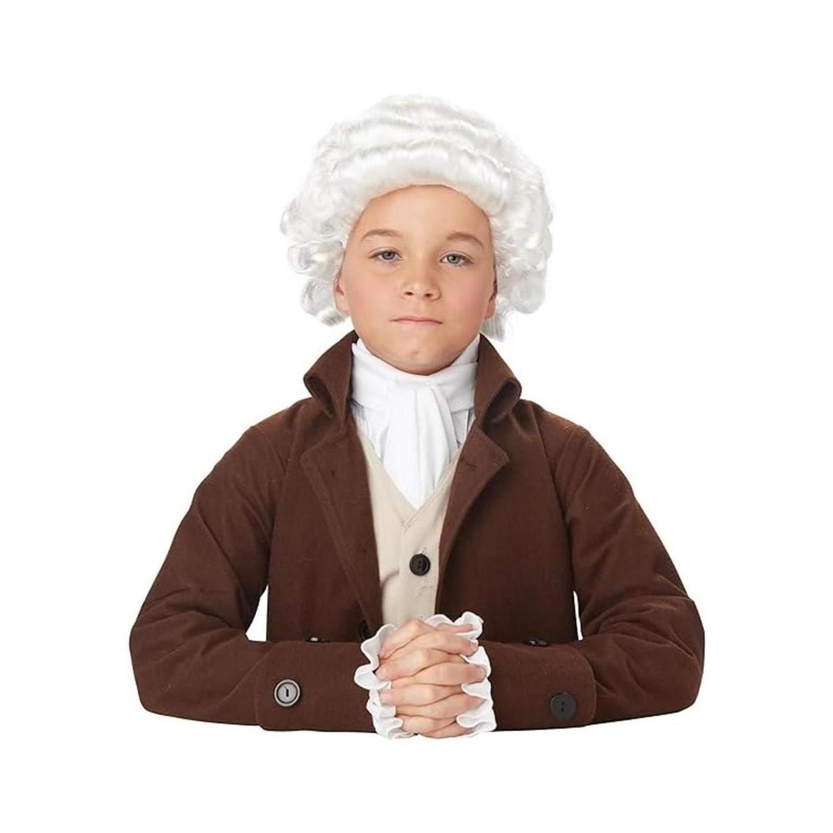 Peluca para niños California Costumes de hombre colonial
