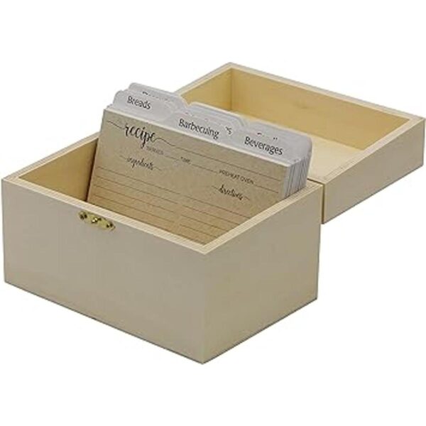 Creative Hobbies Caja de recetas de madera lista para_2