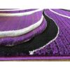 Moderna alfombra para puerta color morado negro y gris