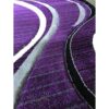 Moderna alfombra para puerta color morado negro y gris