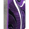 Moderna alfombra para puerta color morado negro y gris