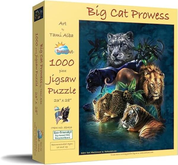 Big Cat Prowess Rompecabezas de 1000 piezas_2