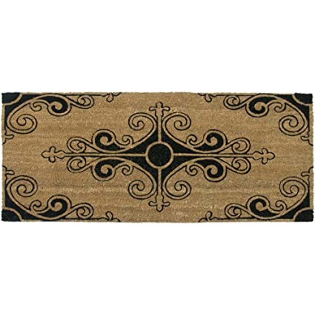 RubberCal. Traditional Fleur de Lis French Mat. Tapete