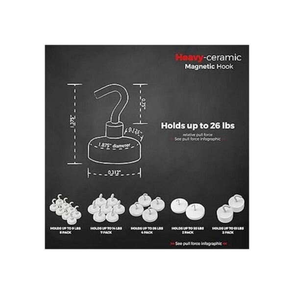 Master Magnetics Ganchos magnéticos Paquete de 4 ganchos_2