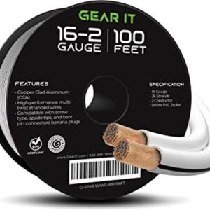 GearIT Cable para altavoz calibre 16 100.0 pies color_1