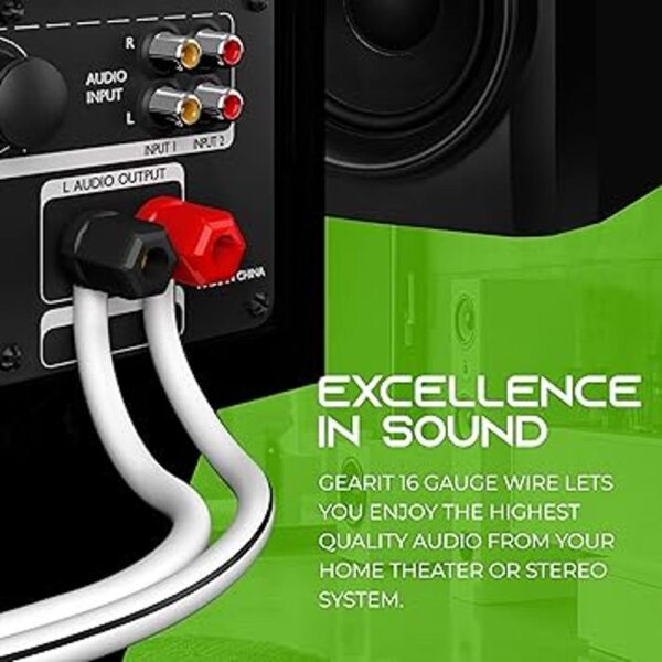 GearIT Cable para altavoz calibre 16 100.0 pies color_6