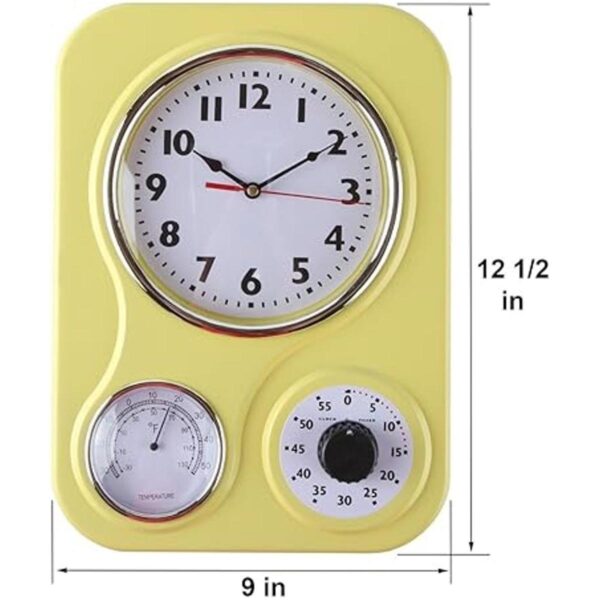 Lilys Home Reloj de pared retro para cocina con