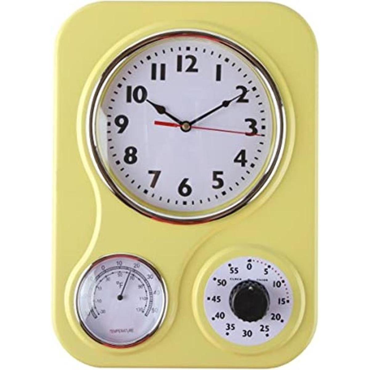 Lilys Home Reloj de pared retro para cocina con
