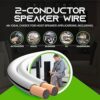 GearIT Cable para altavoz calibre 16 100.0 pies color_4