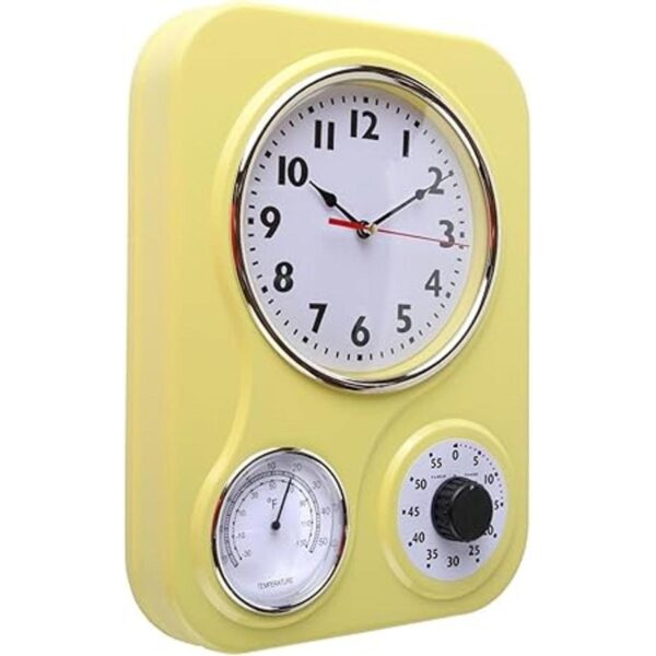 Lilys Home Reloj de pared retro para cocina con