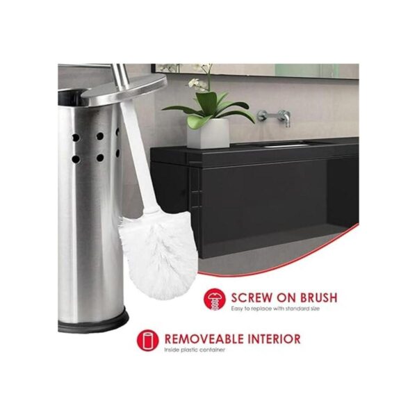 Home Basics Soporte para escobillas de inodoro de acero