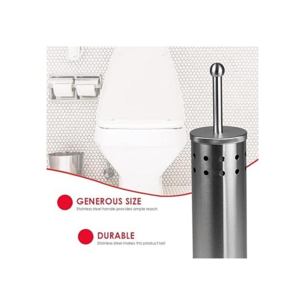 Home Basics Soporte para escobillas de inodoro de acero