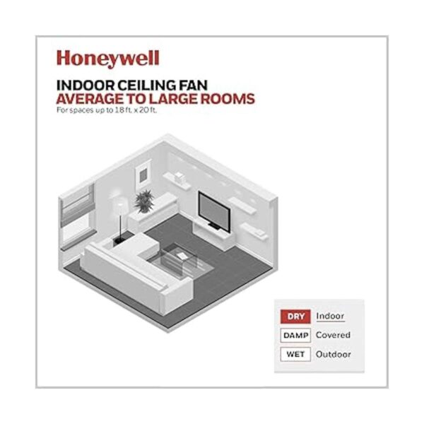 Honeywell Glen Alden Ventilador de techo de 52 pulgadas