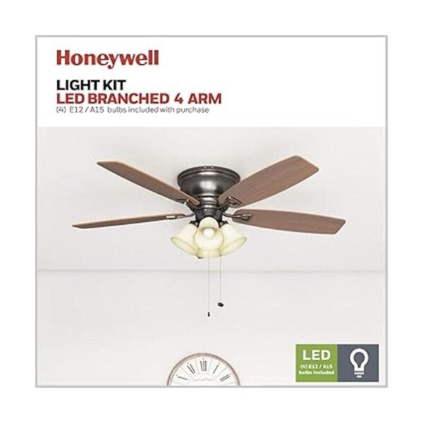 Honeywell Glen Alden Ventilador de techo de 52 pulgadas