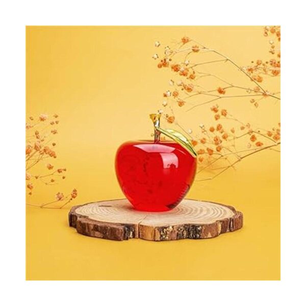 HD Glaze Crystal Apple Paperweight Decoración artesanal_2