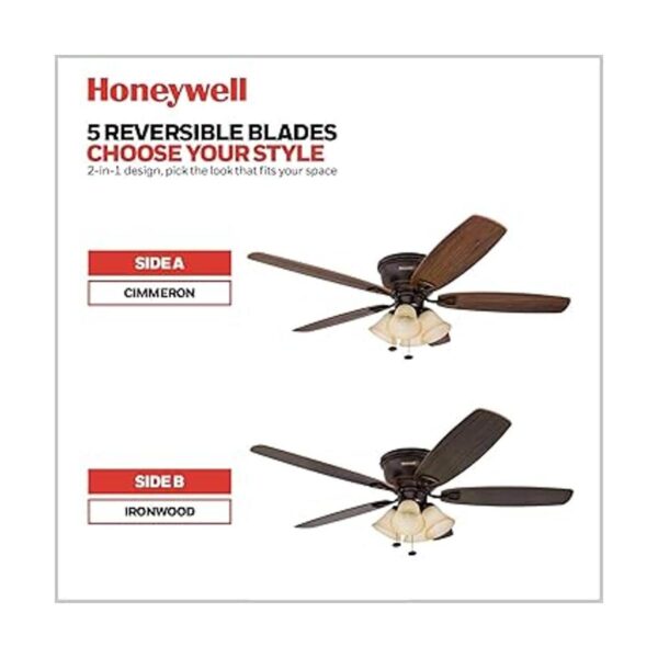 Honeywell Glen Alden Ventilador de techo de 52 pulgadas