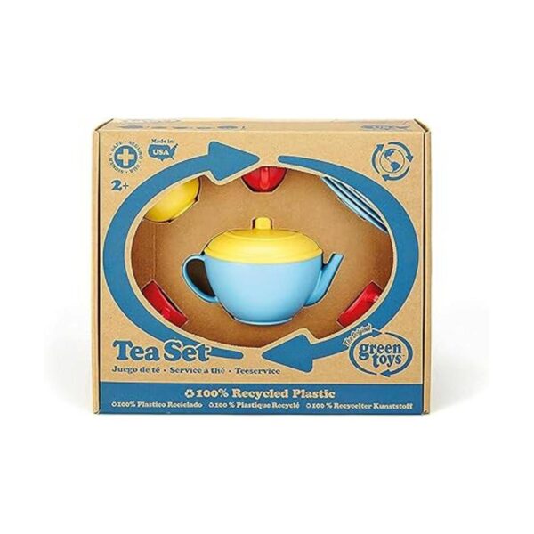 Green Toys Set de té azul rojo y amarillo_2