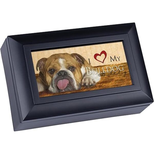 Love My Bulldog Cottage Garden Negro Mate Petite joyas