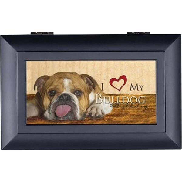 Love My Bulldog Cottage Garden Negro Mate Petite joyas