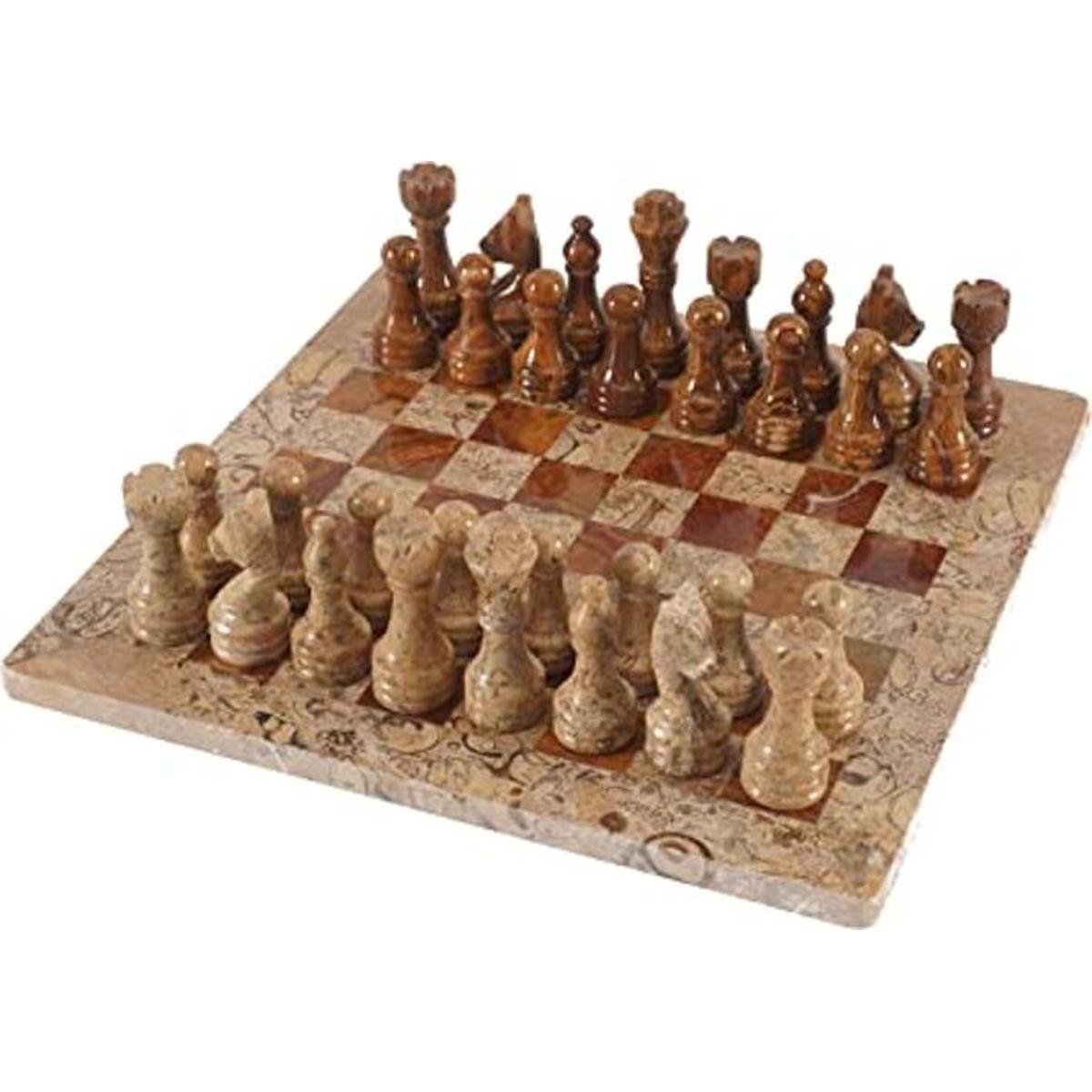 Radicaln Juego de mesa de ajedrez de mármol rojo y coral