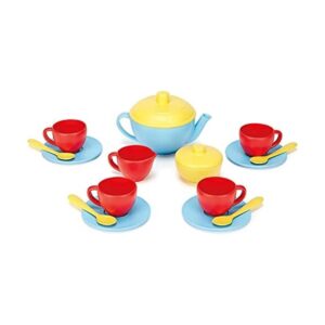 Green Toys Set de té azul rojo y amarillo_1