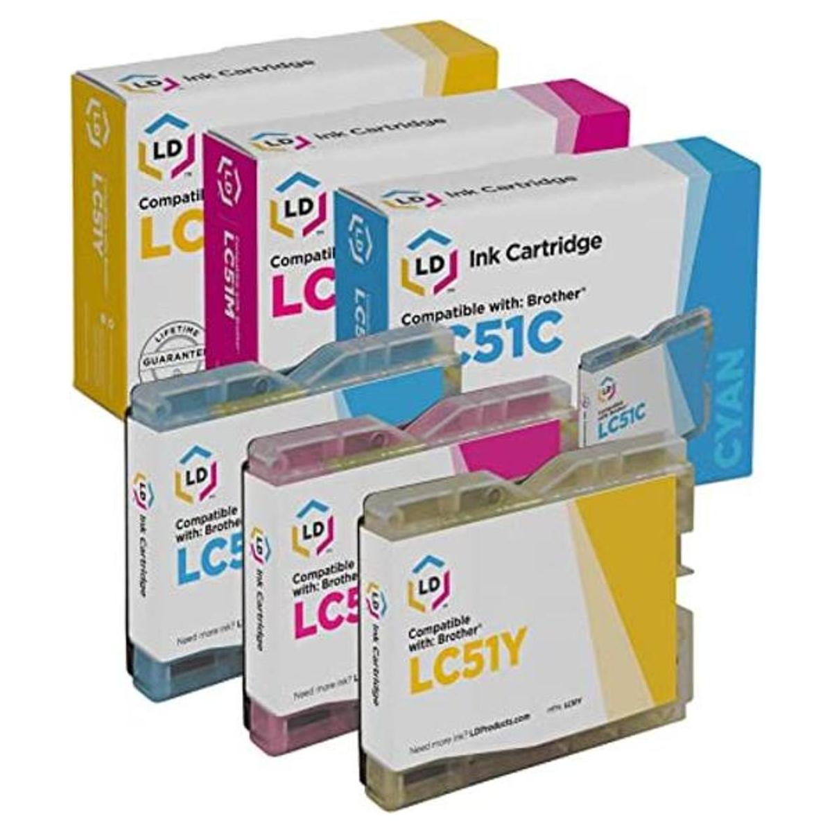 LD Products Cartucho de tinta compatible con Brother LC51