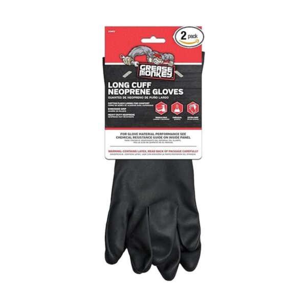 Grease Monkey Guantes largos de neopreno grandes para_1