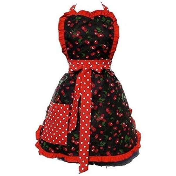 Hemet Rock Hard Cherry Rockabilly Delantal_2
