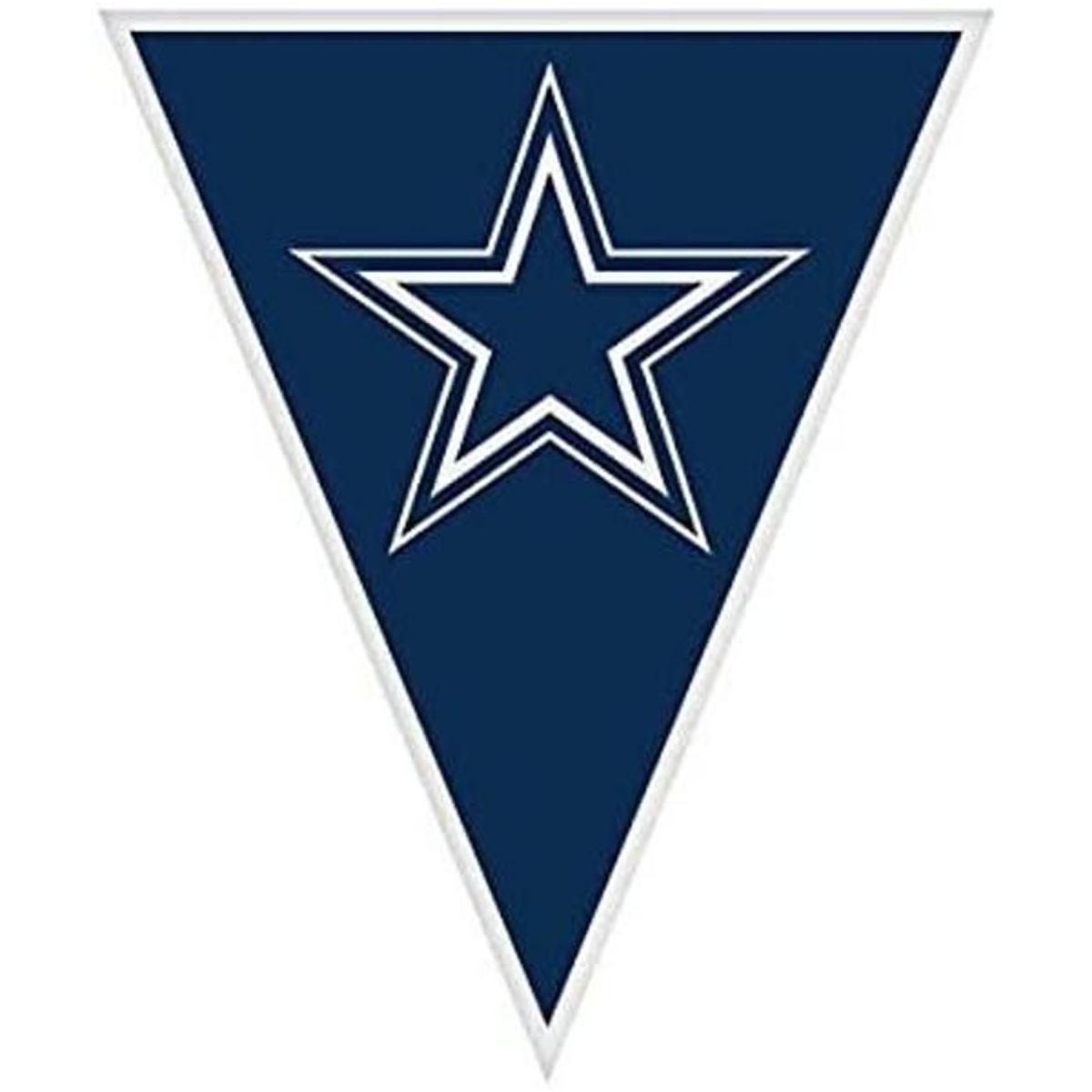 Amscan Dallas Cowboys Banner 1 pieza 12 pulgadas color