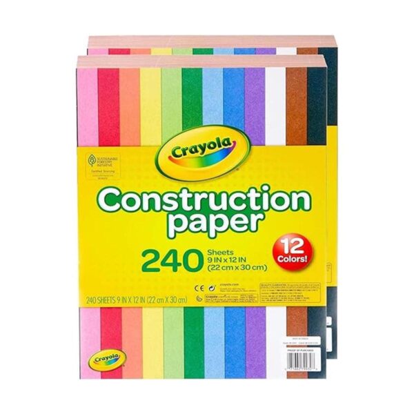 Crayola papel de construcción 480 unidades 2 paquetes de
