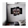 4 paneles de arte de pared con fondo ahumado en pintura
