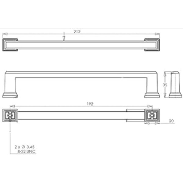 Richelieu Hardware BP795192195 Tirador de metal_2