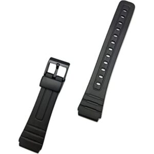 Correa de reloj de goma negra de 0.709 in cómoda y_1
