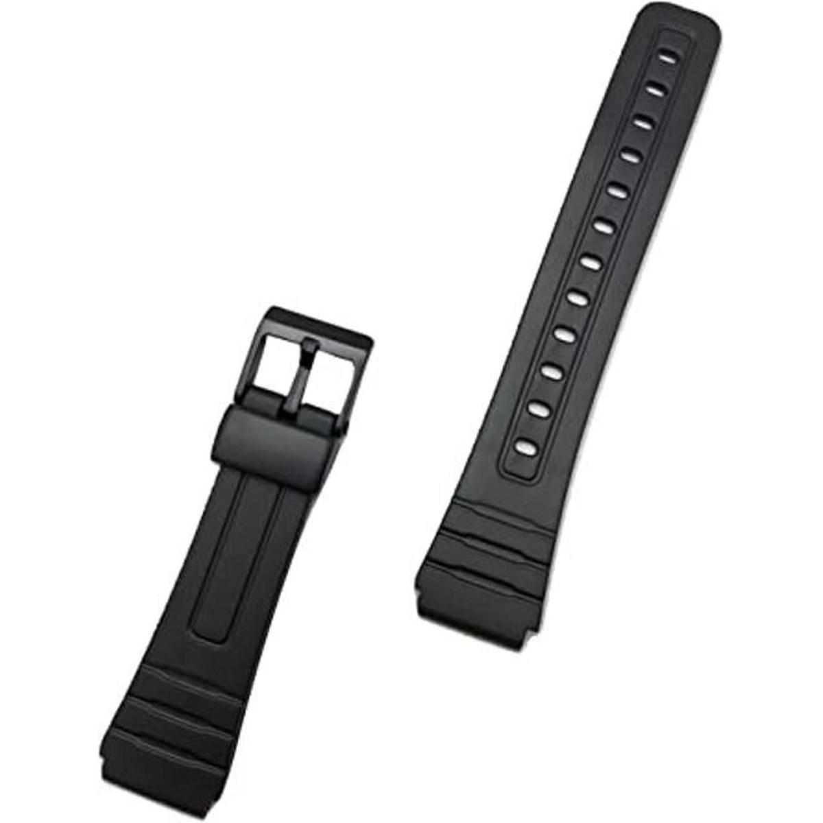 Correa de reloj de goma negra de 0.709 in cómoda y