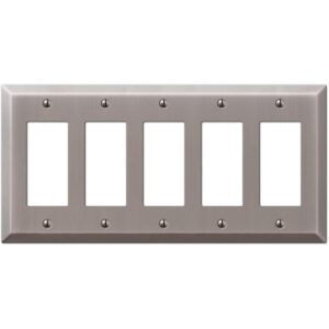 Amerelle 163R5AN Century Wallplate 5 Rocker acero_1