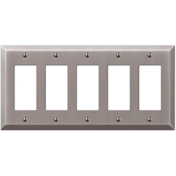Amerelle 163R5AN Century Wallplate 5 Rocker acero_1