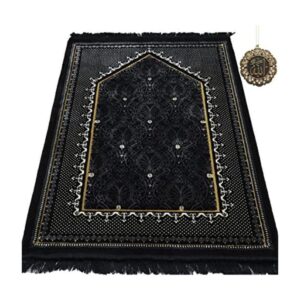Amplia Turco Prayer Alfombra Plush Velvet janamaz_1