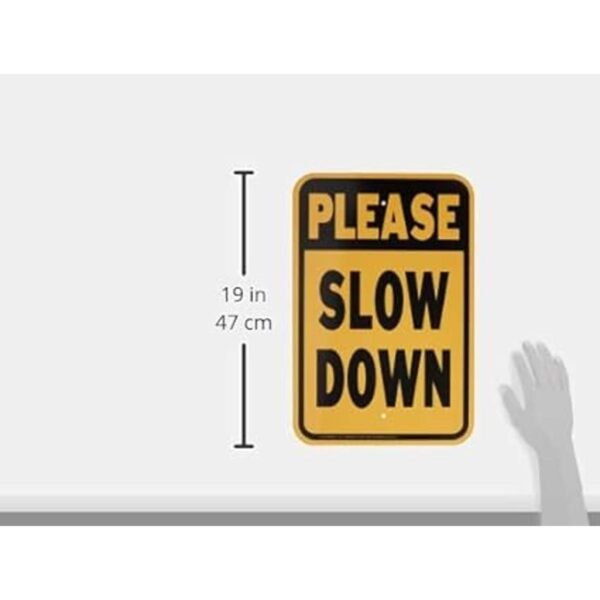 Letrero de Please Slow Down 12 pulgadas x 18 pulgadas._3