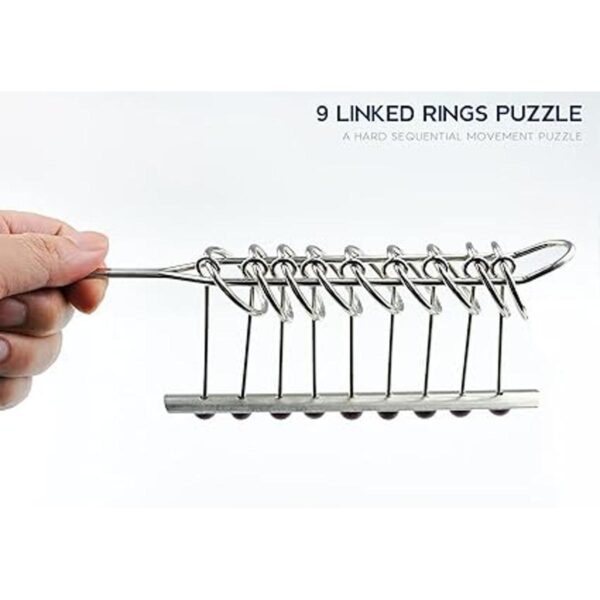 KAILIMENG 9 anillos vinculados rompecabezas de metal_2